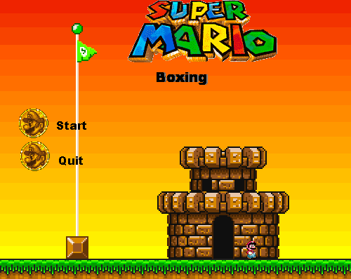 The main title screen